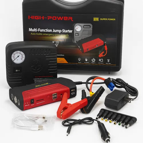 Jumper HIGH POWER+ Inflador 4 en 1 🚗 ¡Tu aliado en la carretera!